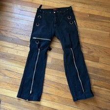Vintage Y2K Tripp NYC Low Rise Bondage Gothic Flare Pants