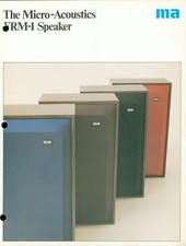 1972 Micro-Acoustics FRM-1 Dealer Brochure Speakers Hi-fi Audio Vintage Music