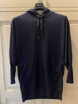 Athleta Sweatshirt Dress Black Triumph Luxe Shine Hoodie Fleece