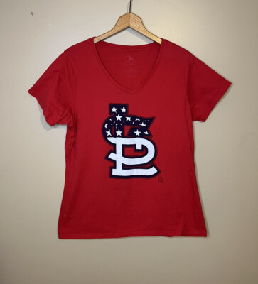General Merchandise Womens patriotic Stars  Red St Louis Cardinals XL T Shirt E4