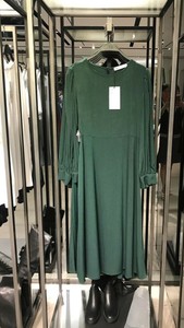 zara bottle green dress