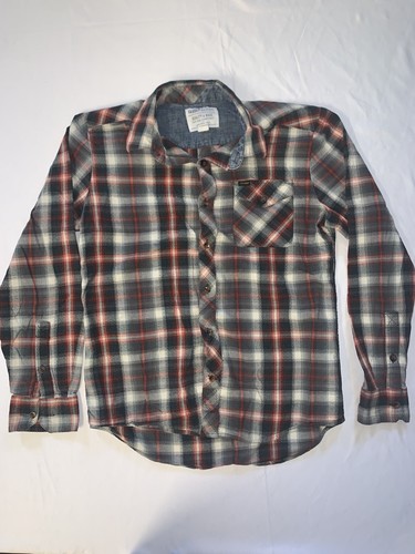 Volcom Workwear Flannel Plaid Small Red 