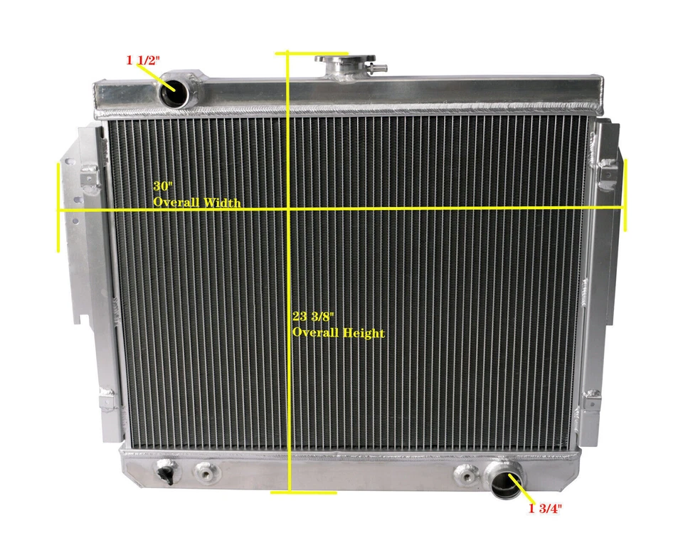 Full All Aluminum Radiator Fit 1979-1993 1992 Dodge D150/D250/D350/W150/W250 Ram - Image 2 of 4