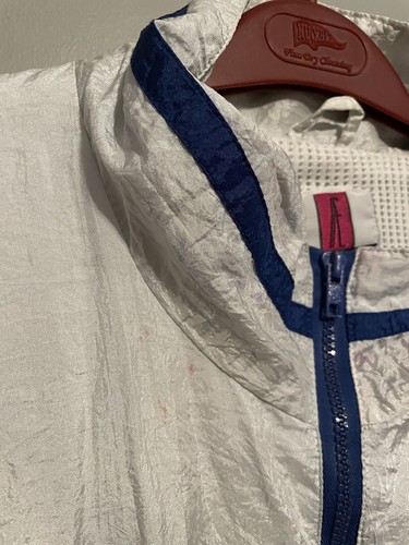 Vtg Active Exposure Jacket Windbreaker American Flag Blue Red Men's L 90s (E235) - Picture 7 of 7