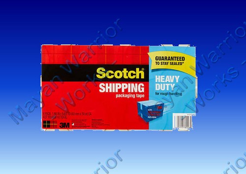 3M Scotch Shipping/packagi Tape, Heavy Duty, 1.88"W x 164'L Clear 1 roll 3" core - Picture 3 of 3
