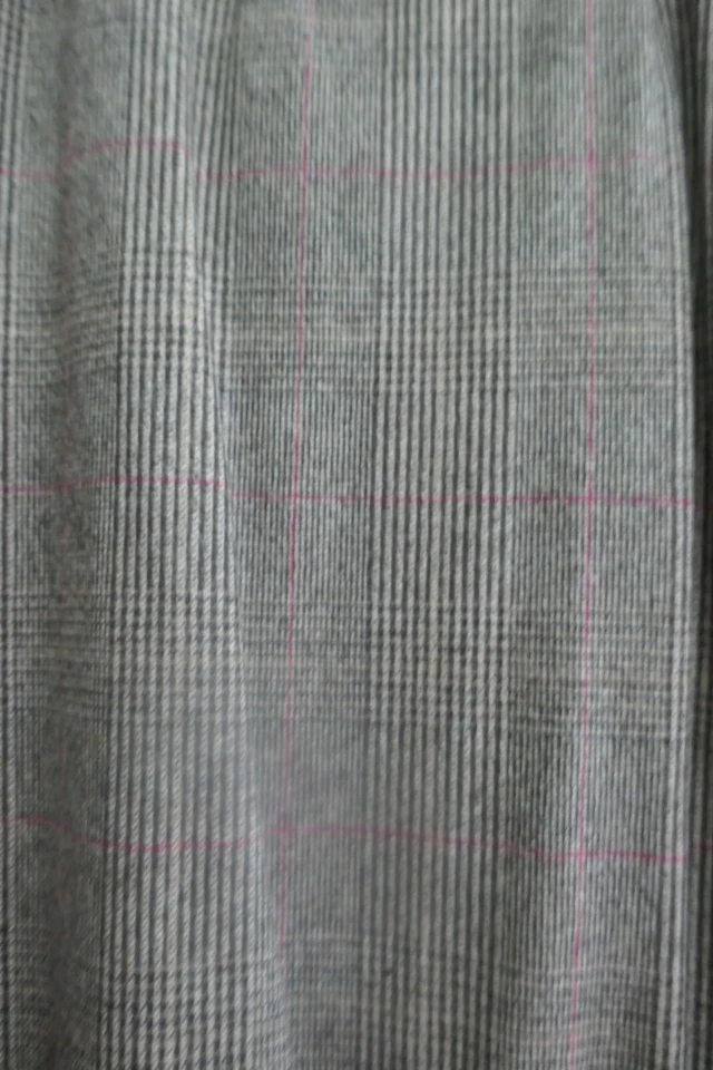 Saia xadrez Max Mara lã e cashmere tamanho 12 estilo clássico - Imagem 3 de 4