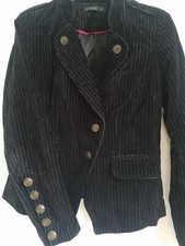 Vintage Velour Blazer Reserved-black Size M/l 