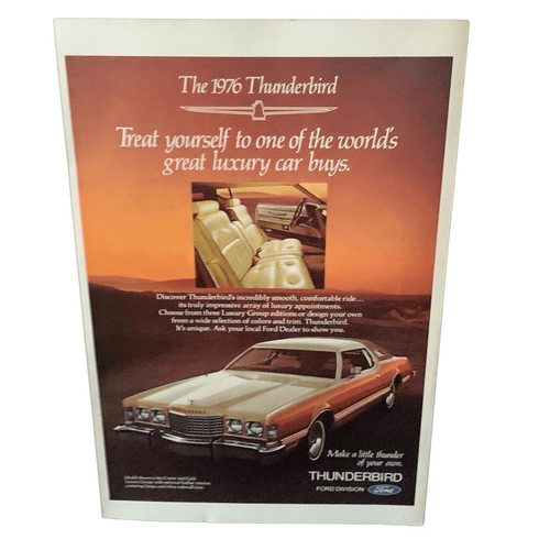 Anuncio publicitario Thunderbird Treat Yourself 1976 vintage - Imagen 3 de 3