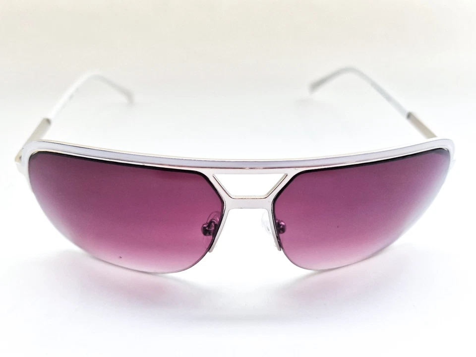 Gafas de sol Guess Aviator para mujer GF159-24B-65 marcos de metal blanco NUEVAS auténticas Foto 3 de 4