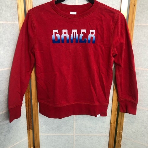 Two Kids Gap Boys sz M Gamer Crew Neck Sweaters - Picture 2 of 12