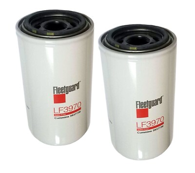 (2) Pack Fleetguard LF3970 Oil Filter For Cummins ISB Free Shipping