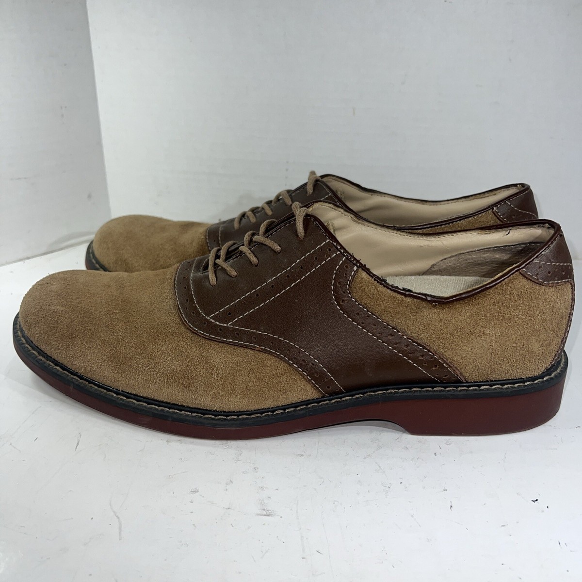 GH Bass & Co Pomona Mens Taupe Dark Brown Leather Oxford  display picture 3