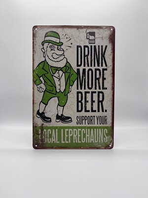 Blechschild Drink more Beer 20x30cm Nostalgie Retro Reklame Vintage Deko Bar