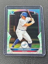 2023 Bowman Chrome Logan Wagner 1st Lunar Glow Refractor