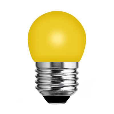 Satco S9166 Ceramic YELLOW LED 1.2W =11W Globe S11 Non-Dimmable 120V Medium E26