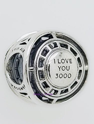 New 100% PANDORA 790788C01 Blue Marvel The Avengers Iron Man Arc Reactor Charm - Picture 2 of 3