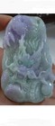 Cert'd Natural Type A Lavender Green Jadeite Jade Big Dragon Pendant 0011. Teste — photo 4