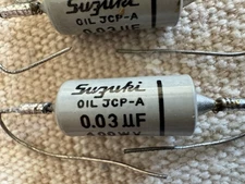 Vintage Suzuki Oil Capacitor JCP-A 400WV 0.03uF (.033) Guitar Tone Capacitor