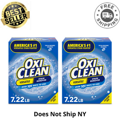 2 Pack OxiClean Versatile Stain Remover Powder, Home & Laundry Cleaner, 7.22 lb