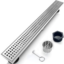 36 Inch Removable Cover Linear Shower Drain 304 Stainless Steel Rectangular F...