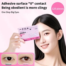 120Pcs/Box Double Eyelid Stickers With Handle Natural Invisible And Long-lasting