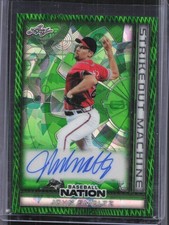 2025 Leaf Baseball Nation John Smoltz Strikeout Machines Green Crystal Auto #/4