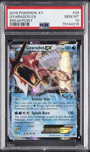 2016 POKEMON XY BREAKPOINT #26 GYARADOS EX PSA 10