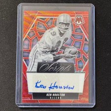 🚛GN 2025 PANINI MOSAIC FOOTBALL SCRIPTS AUTO RED WAVE KEN HOUSTON
