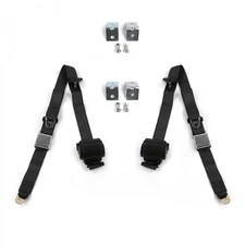 Ford Mustang 1971 - 1973 Airplane 3pt BK Seat Kit w/Brackets-2 Belts 