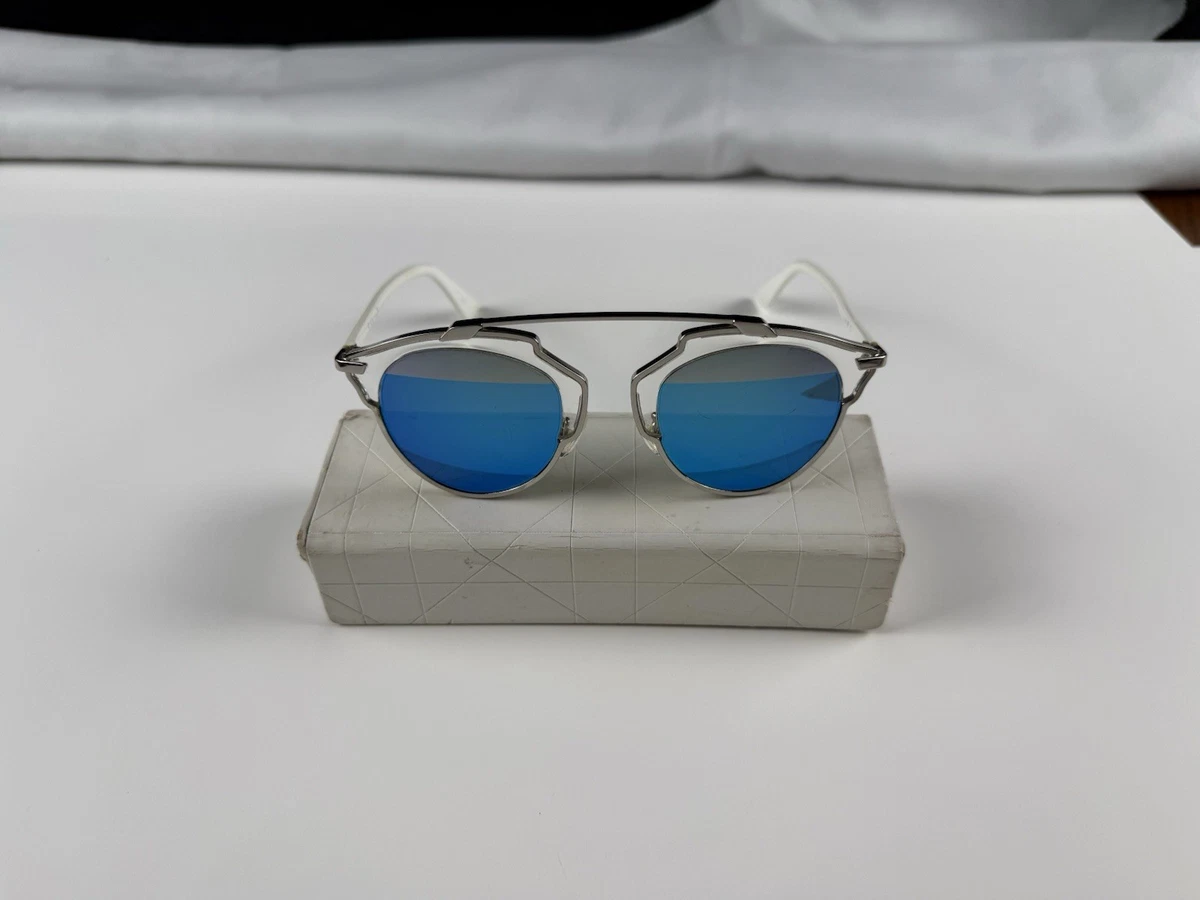 Dior Silver Blue Sunglasses for Women for sale | eBay