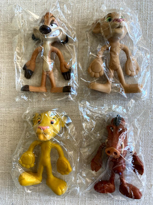 Walt Disney Resort The Lion King SIMBA NALA PUMBAA 4 Bendable Figures 4'' Bendie