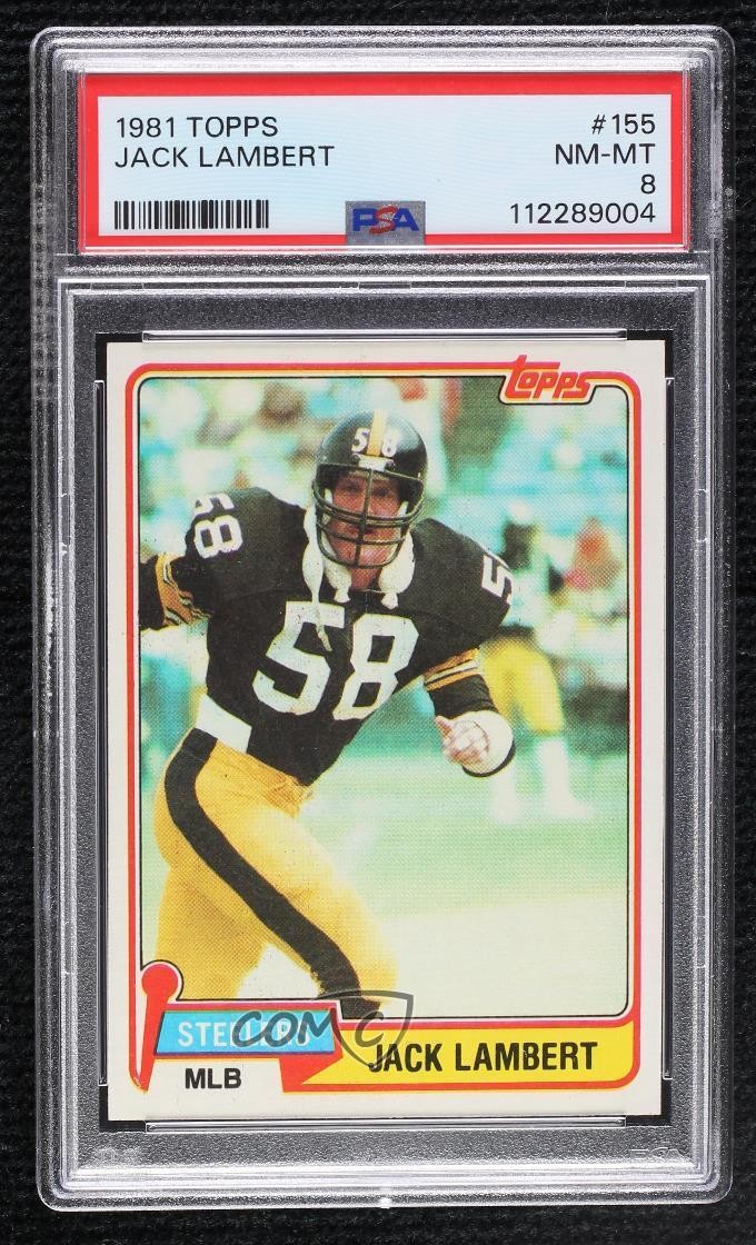 1981 Topps Jack Lambert #155 PSA 8 HOF 2zr