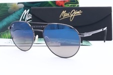 Maui Jim Waterfront MJ 830-02C Gunmetal Aviator Sunglasses Grey polarized Lens