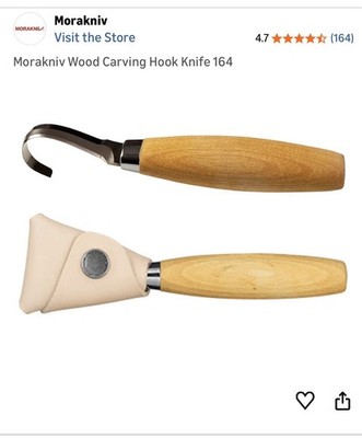 Morakniv Wood Carving Hook Knife 164 Wood Carving Knife MPN 164 with Sheath