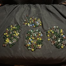 Large Vintage Mixed Lot Marbles Clear, Swirl, Sparkle Appox 370