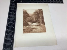 P1-6 Art Paper Etching Print PHOTO CLINTON DIRT ROAD FOREST TREES LANDSCAPE BUSH