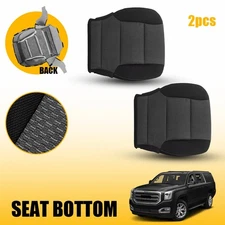 2x Front Cloth Driver Bottom Seat Cover For 2015-19 Chevrolet Suburban LT LS LTZ