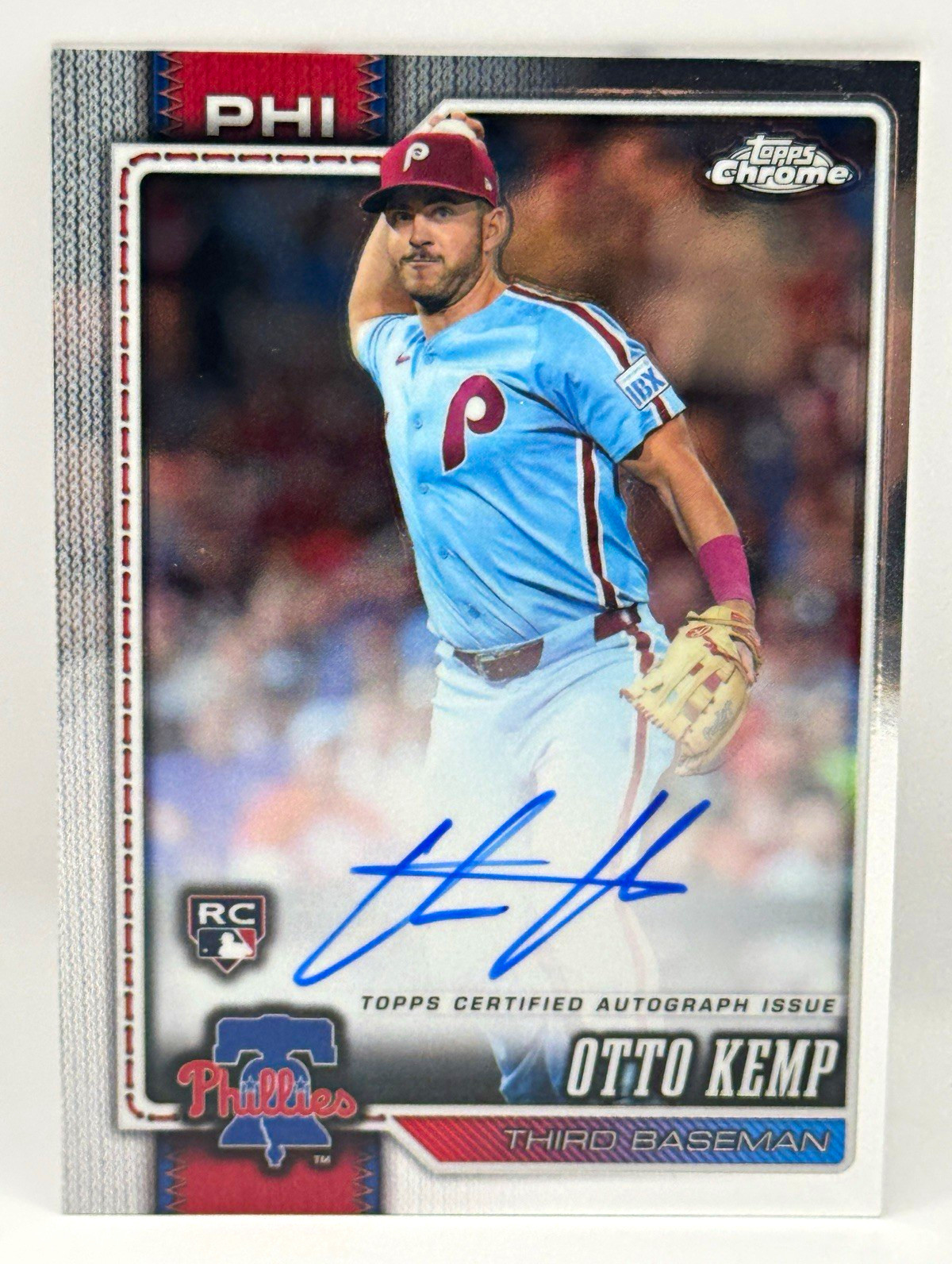 Topps 2025 Chrome Rookie Autograph Otto Kemp RA-OK RC Philadelphia Phillies