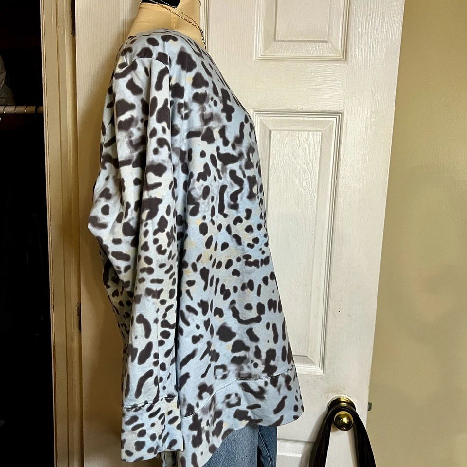 Sudadera Belle By Kim Gravel Talla Grande Algodón L/S Estampado Guepardo 1X Foto 4 de 4