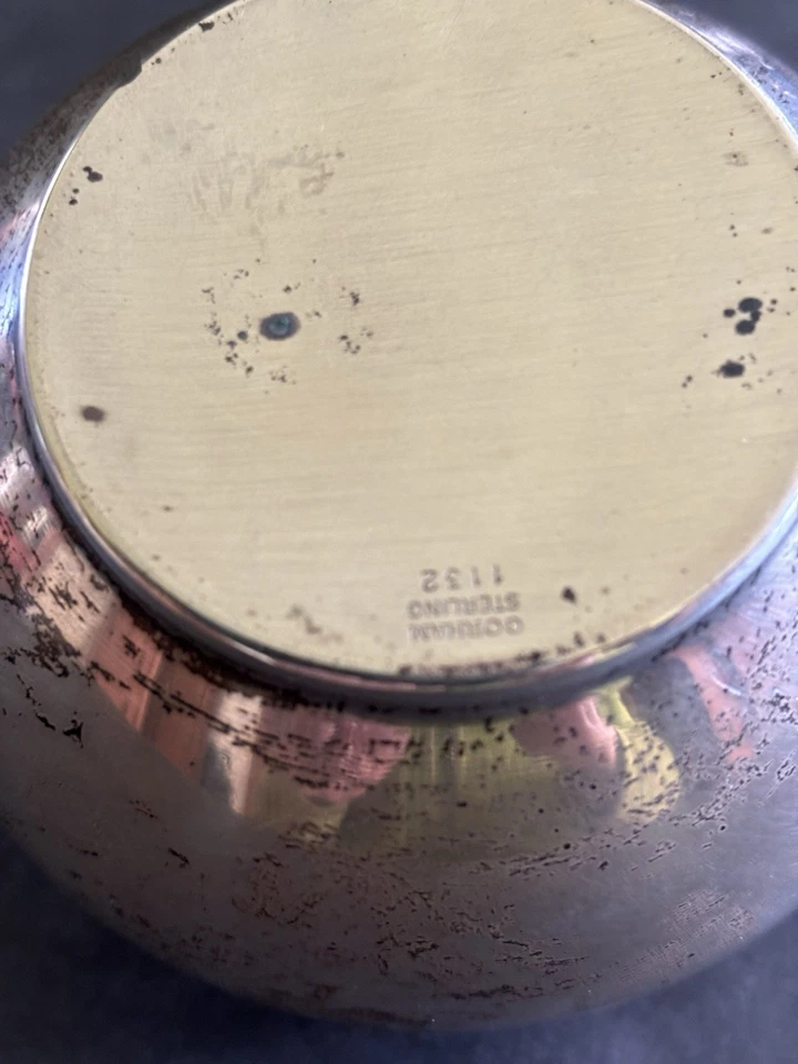 Juego de 2 cremas y azúcar Gorham de plata de ley Estrasburgo 1132/1133 185 G de colección Foto 4 de 4