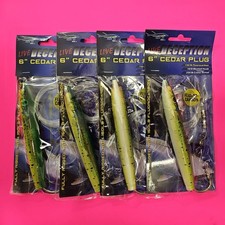 D-T4.  FREE SHIPPING. Tuna Plugs.  Ahi Brand.  Live Deception. 4 Units.