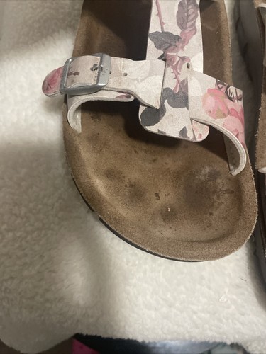 Birkenstock Papillio Gizeh Floral Print Toe Post Sandals Womens 9 Pinks - Picture 8 of 10
