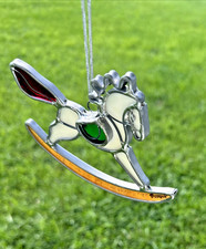 Stained Glass Sun Catcher Rocking Horse 5in x 4 in
