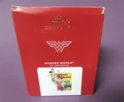 NEW  2021  HALLMARK   KEEPSAKE  ORNAMENT -   WONDER  WOMAN  WITH  COMIC  BOOK