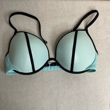 Victoria's Secret Swim The Fabulous Blue Teal Bikini Top Underwire Support 34DD