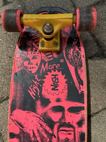 VTG 80’s Nash NightMare Skateboard 1986 Neon Pink Jason Horror Made In USA - Picture 2 of 15