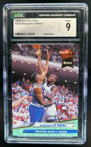 1992-93 Fleer Ultra Shaquille O'Neal Rookie RC #328 Magic CGC 9