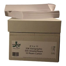 8-1/2" x 11" Canary 20# Stock Non-Impact Laser & Copier Paper (Carton of 5000)