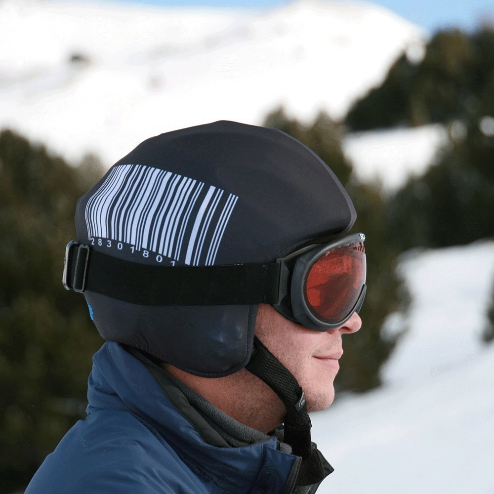 Couvre casque de ski enfant universel Code-Barres extensible
