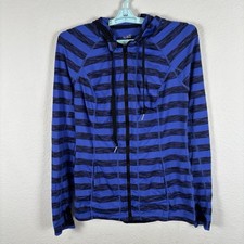 Lukka Womens Sz S Small Long Sleeve Jacket Sport Striped Comfort Excellent
